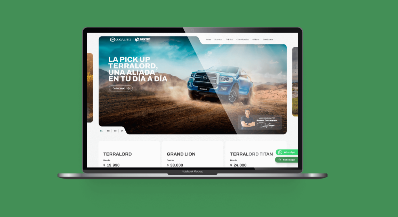 imagen laptop con proyecto