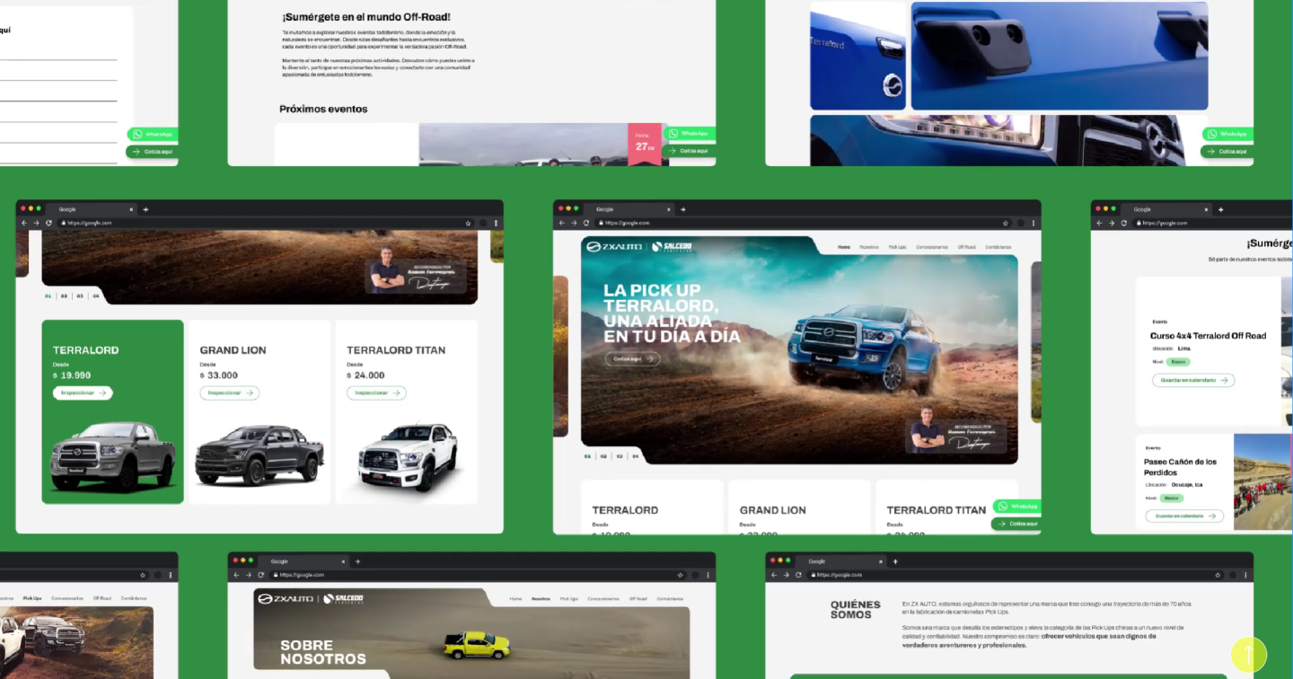 imagen con pantallas del proyecto